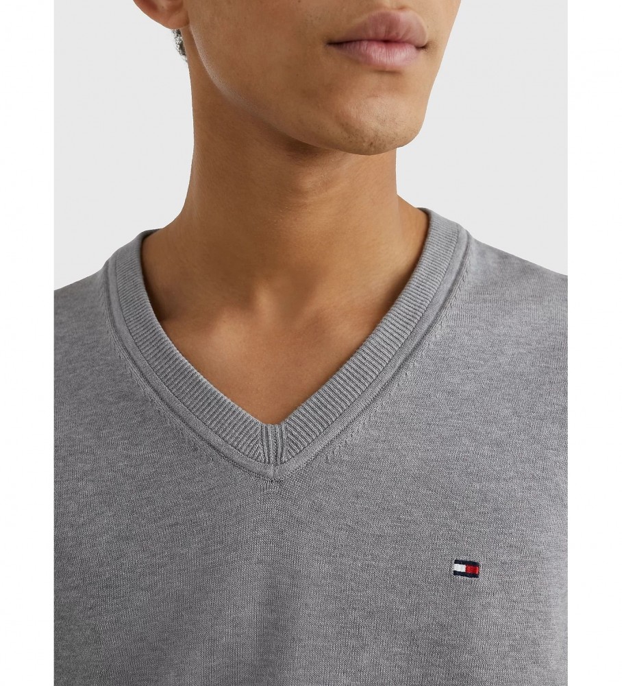Camisa Tommy Hilfiger da coleção 1985 em algodão orgânico, cinza.