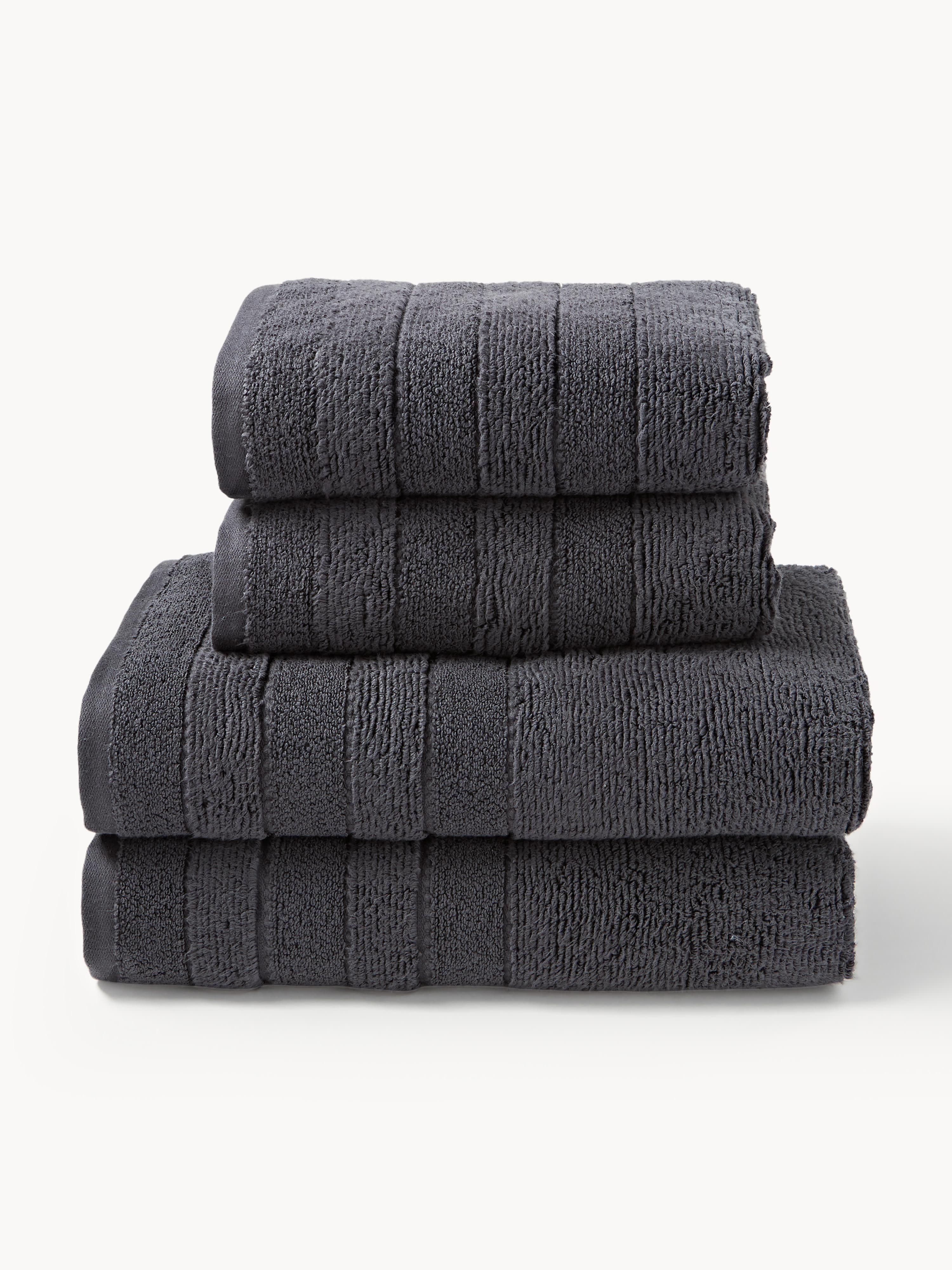 Handdoekenset Luxe met gestreepte rand, in verschillende setgroottes