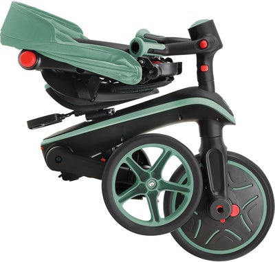Globber Trehjulssykkel Explorer Sammenleggbar 4-in-1, Olivengrønn