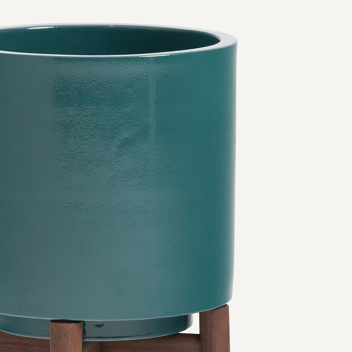 AM.PM<br>Vaso de flores com pés em madeira de nogueira, 43 cm de altura, Florian