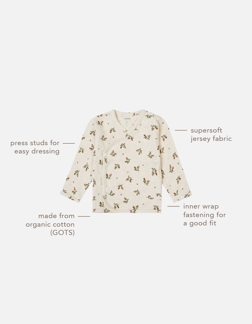 Noppies Newborn Longsleeve Nicosia - Oatmeal