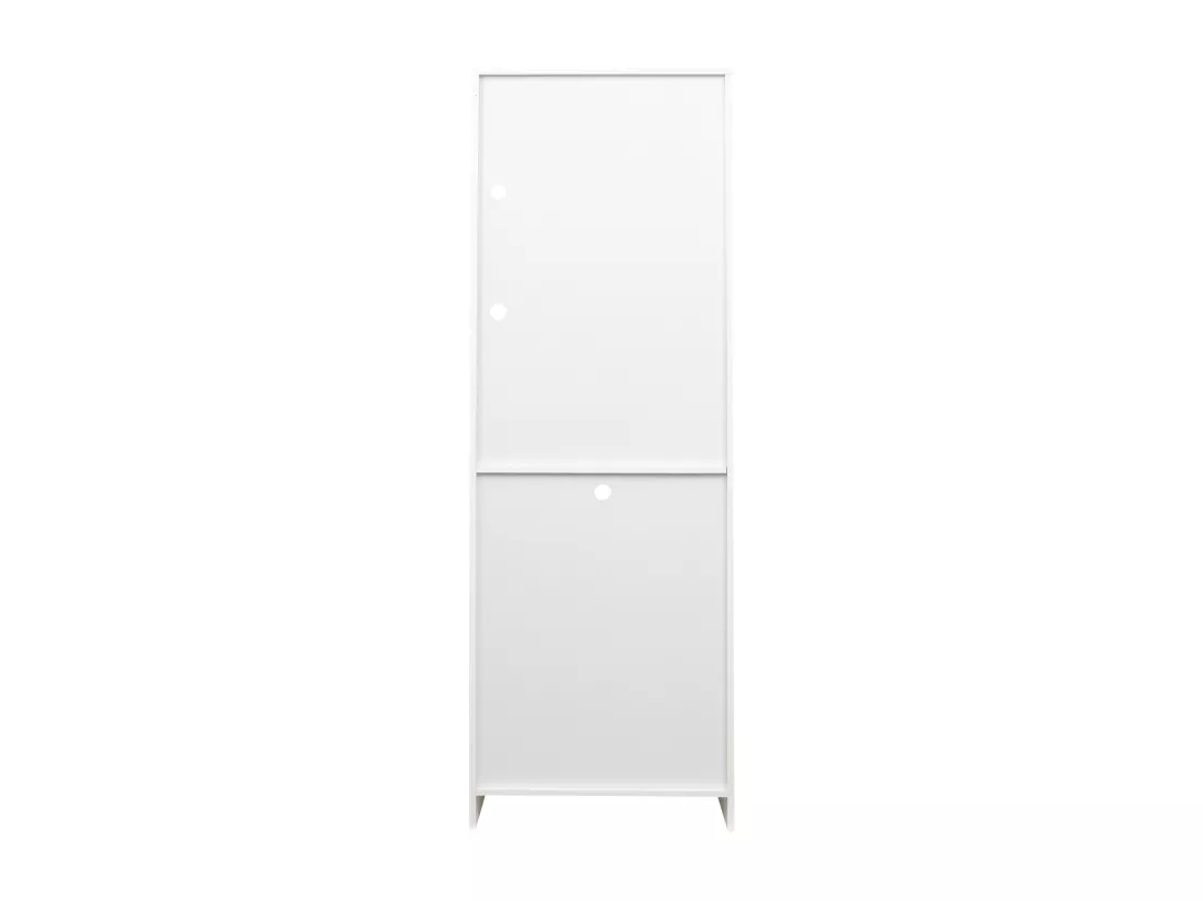 Vitrine avec porte et LED - Hauteur 180cm - Blanc