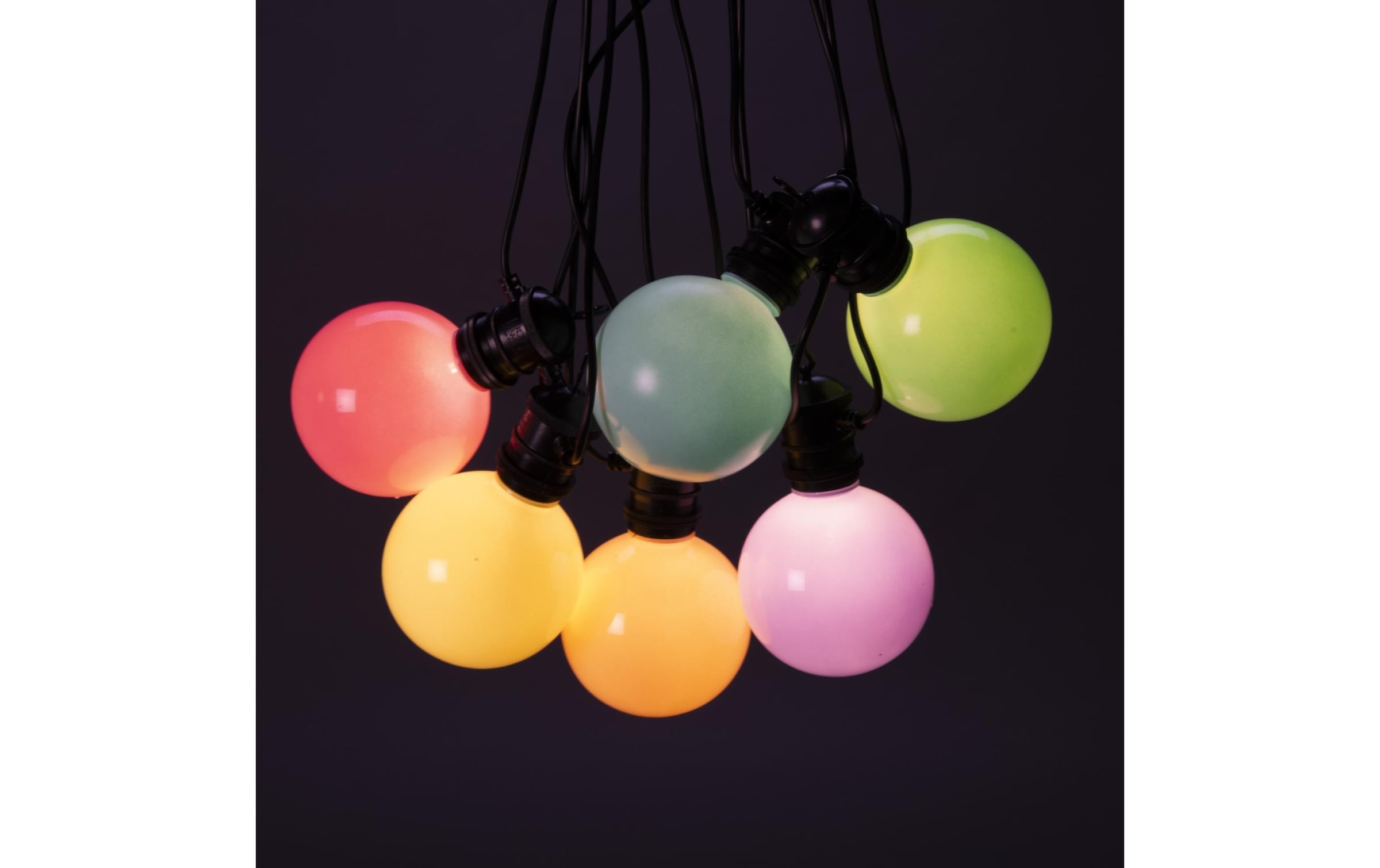 KONSTSMIDE Lichterkette »Solar Globe 10 LEDs Mehrfarbig« 10 Stk.-flammig
