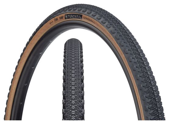 Pneu Gravel Teravail Cannonball 650b Tubeless Ready Souple Light & Supple Flancs Beiges Tan
