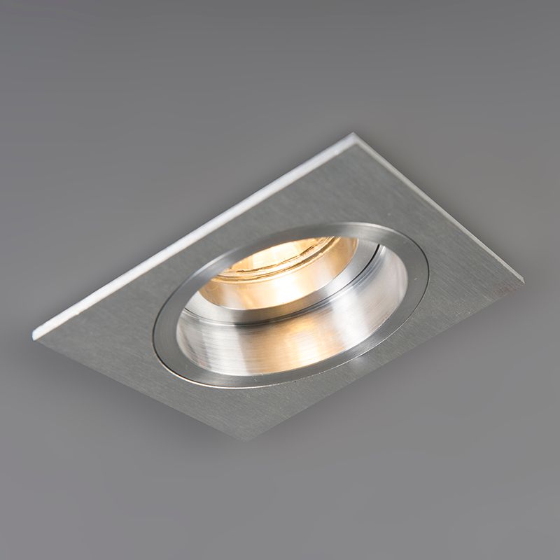 Inbouwspot vierkant aluminium draai- en kantelbaar - Chuck