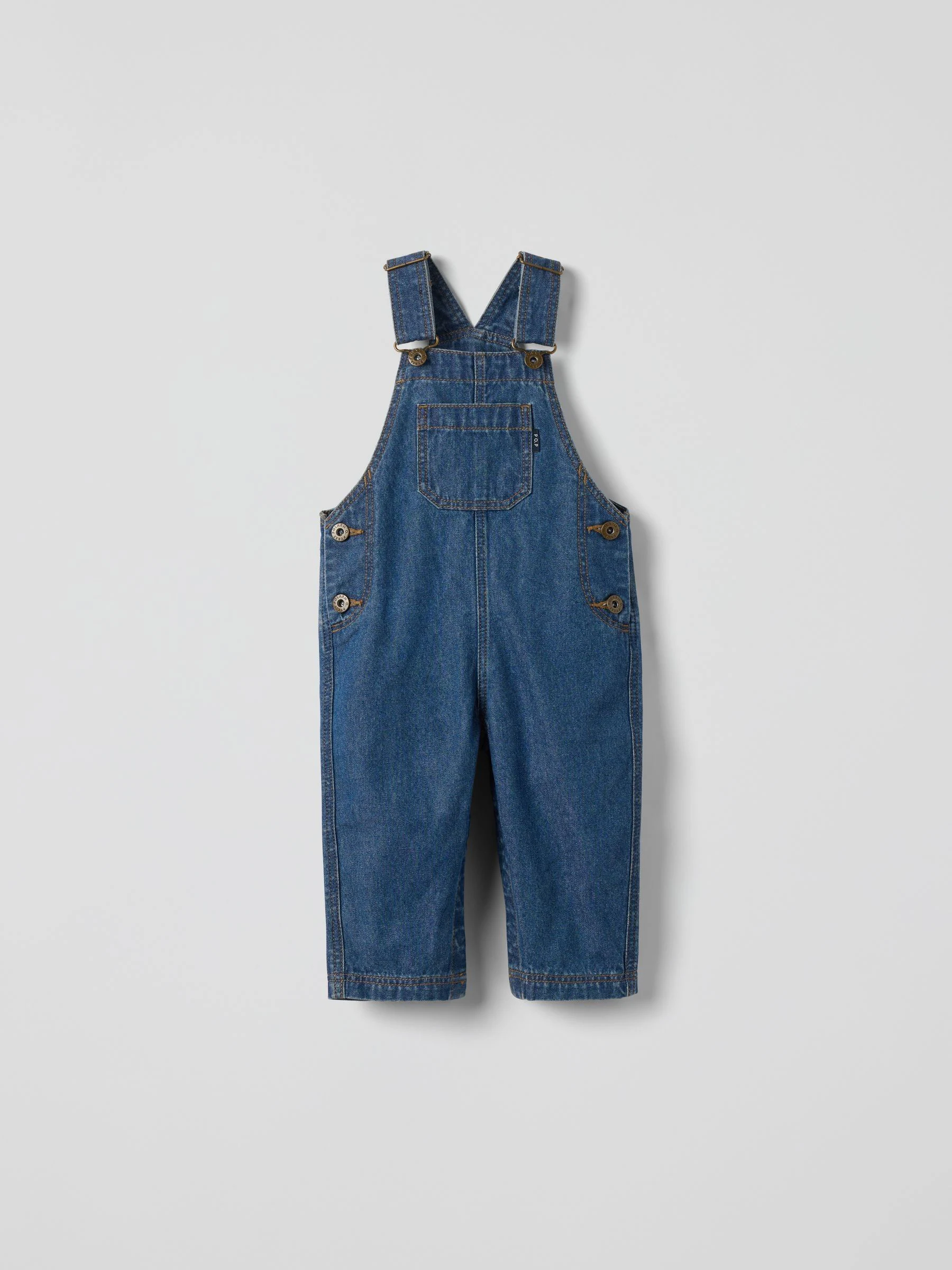 Polarn O. Pyret Cotton Denim Dungarees