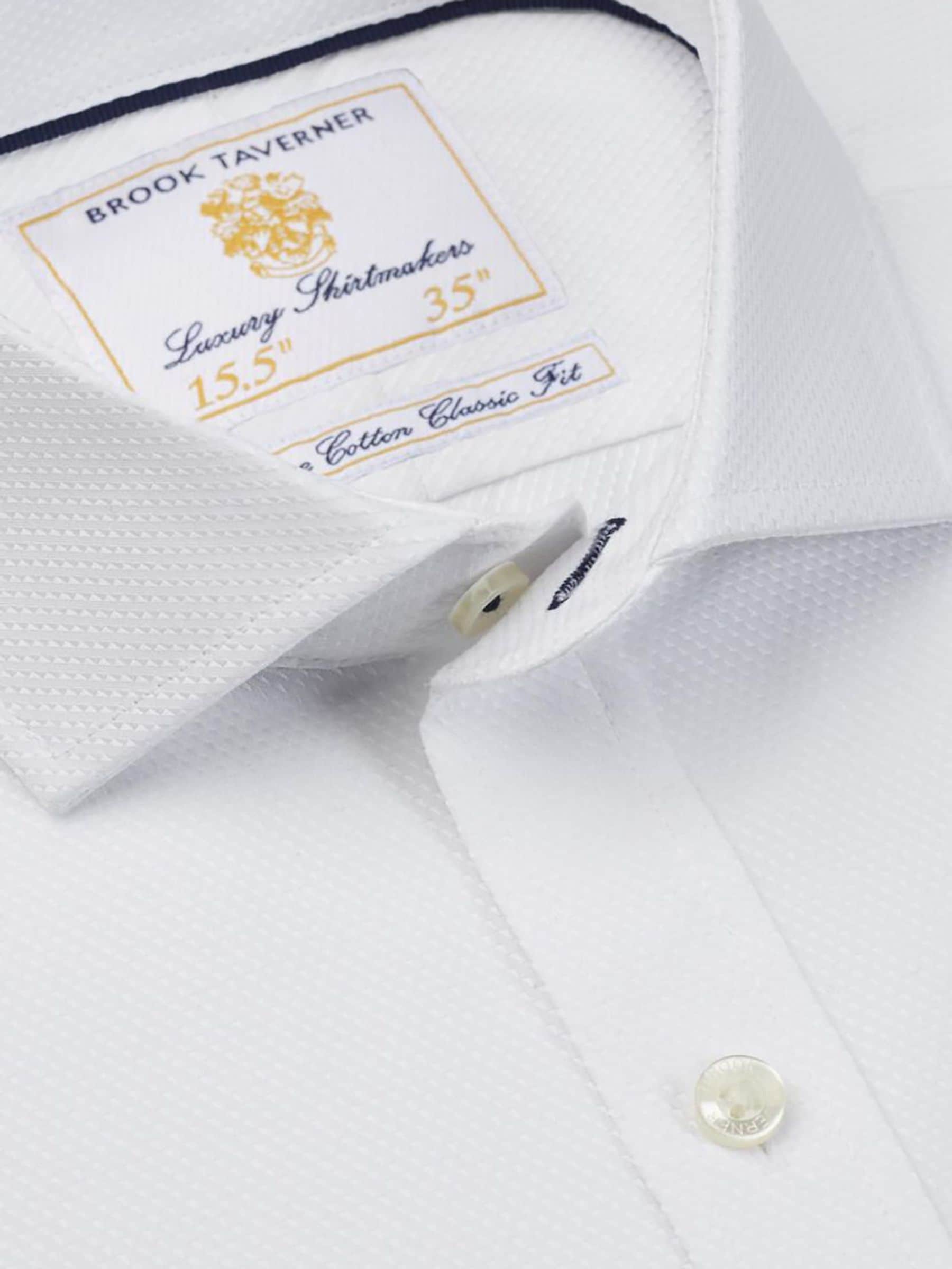 Wit - Standaard - Brook Taverner Single Cuff Shirt
