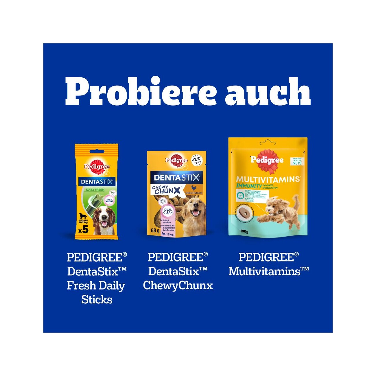 Pedigree Zahnpflege Dentastix Multipack 28 Stück für mittelgroße Hunde