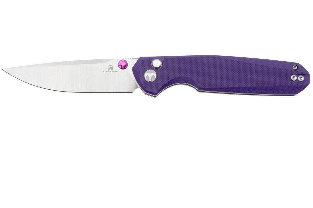 Bestechman Velix BMK07C 14C28N, Purple G10 zakmes, Ostap Hel design