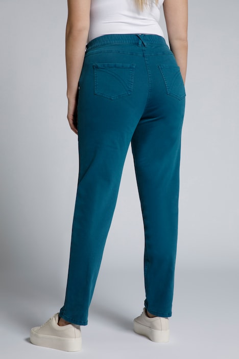 Jeans Sarah, Glitzer-Galonstreifen, schmales Bein