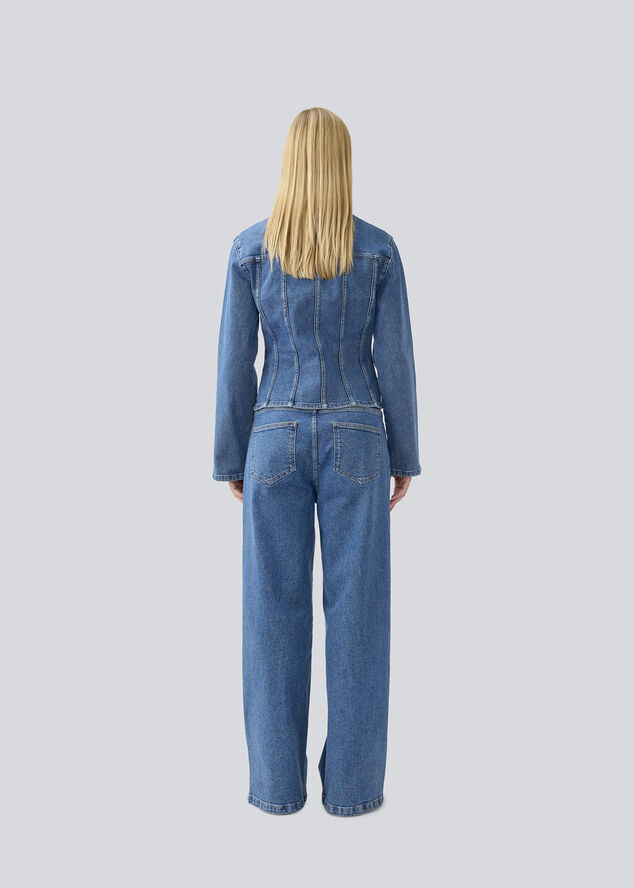 Modström IsoldeMD solid pants Distressed blue