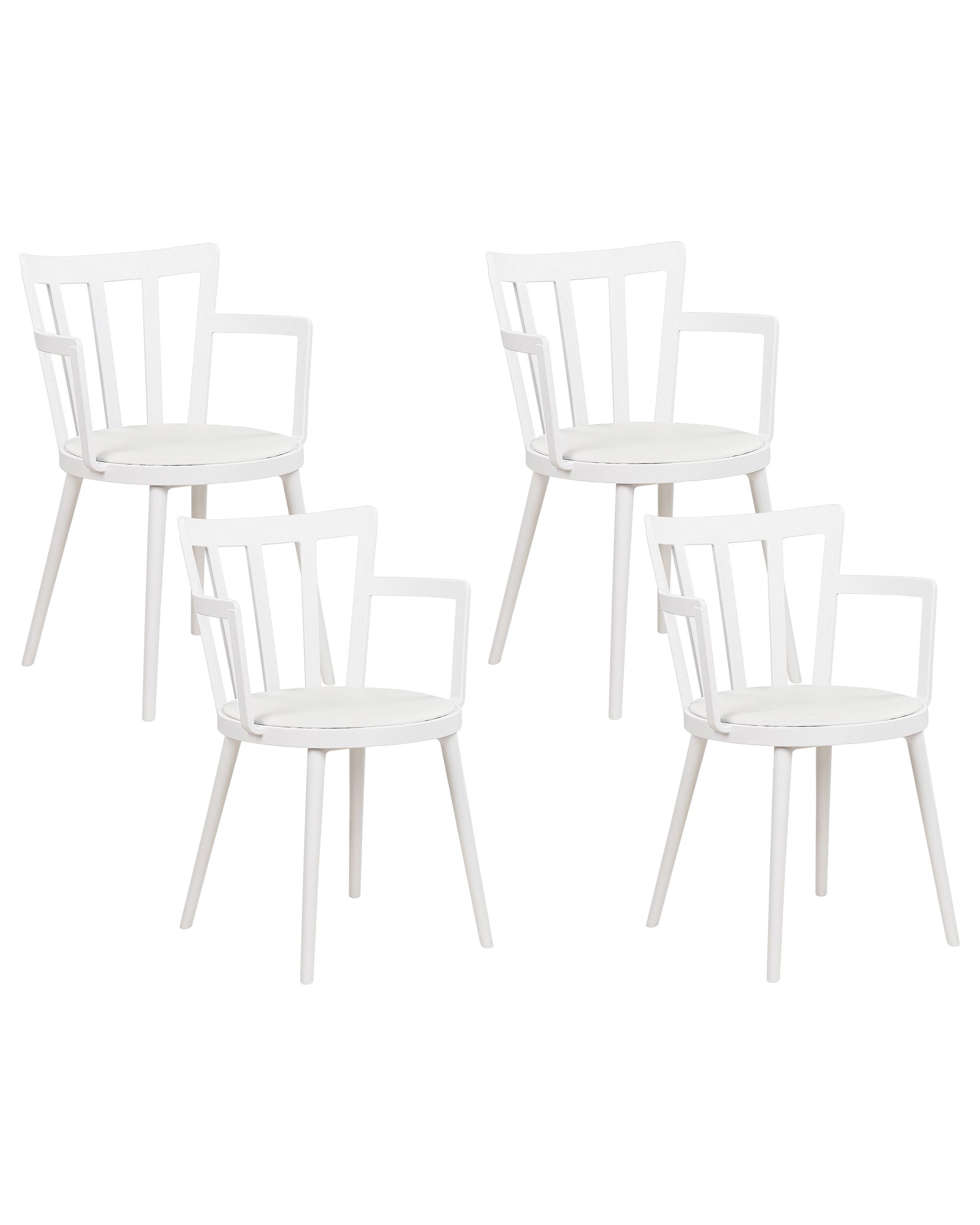 Set van 4 eetkamerstoelen MORILL Wit