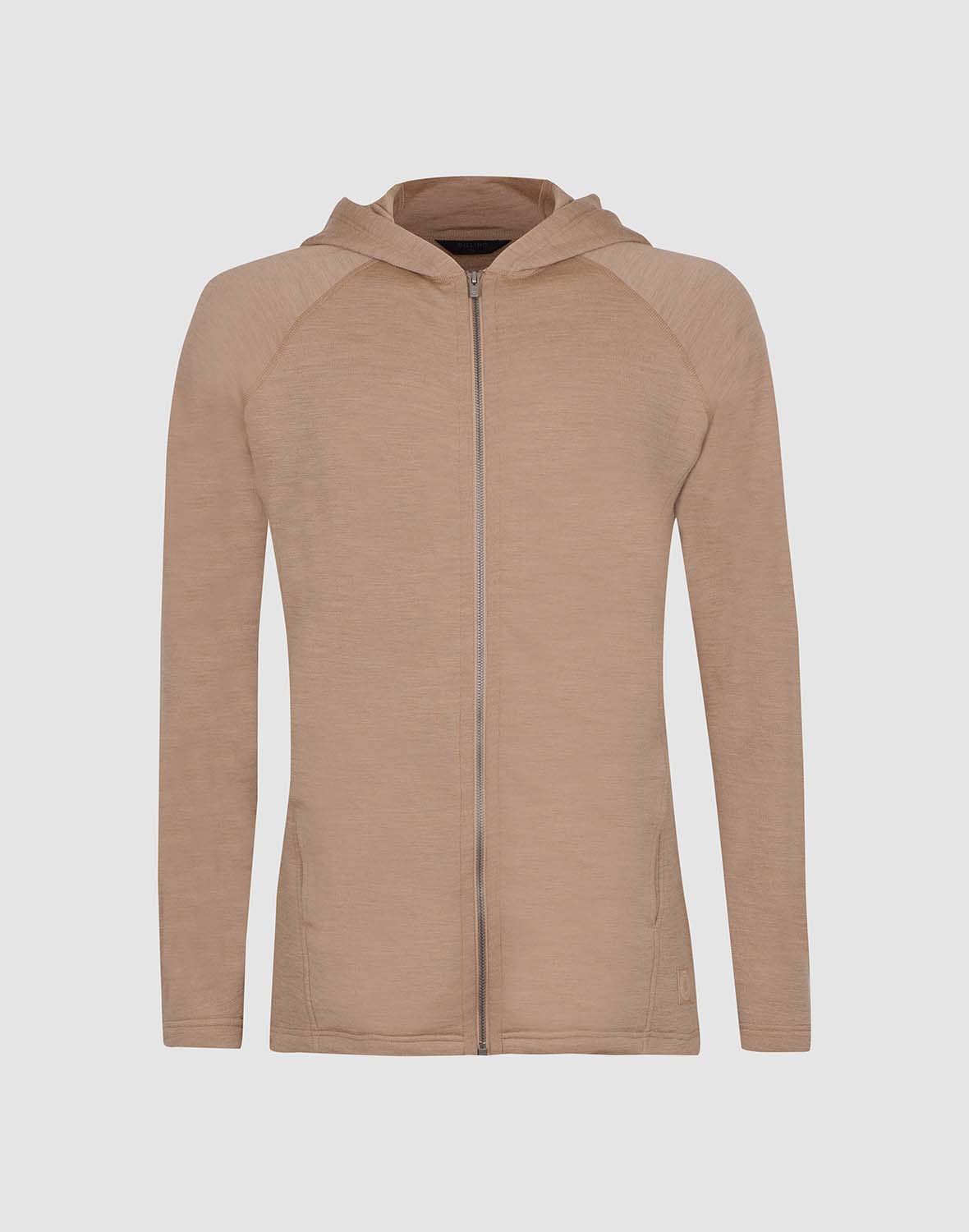 Vest met capuchon van merinowol terry voor heren