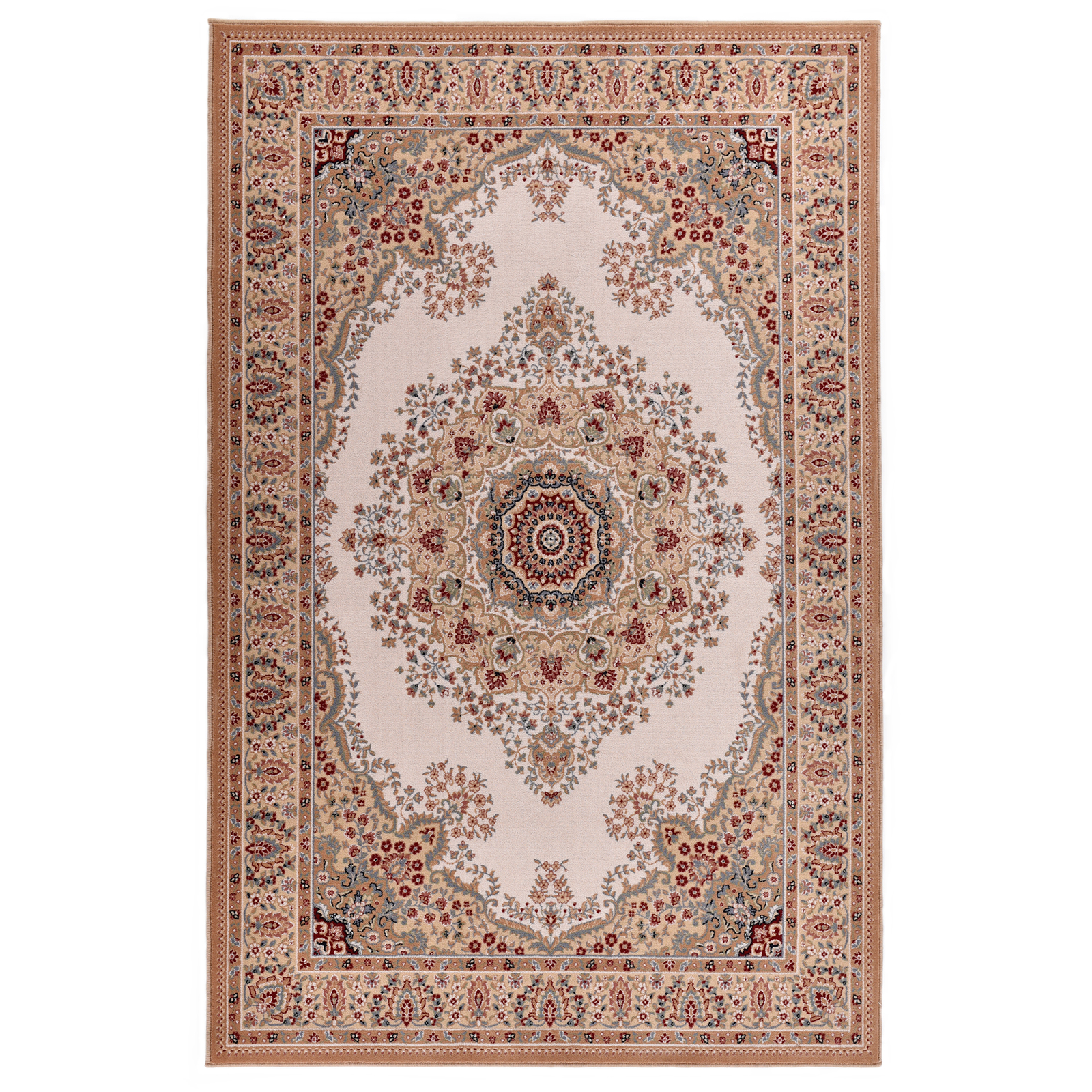 Orientteppich - beige-rot - 80x150 cm