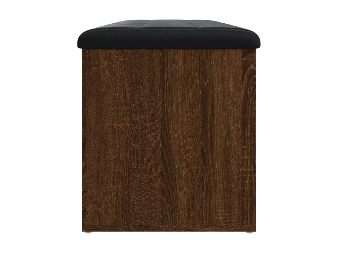 Banc de rangement chêne marron 102x42x45 cm bois d'ingénierie