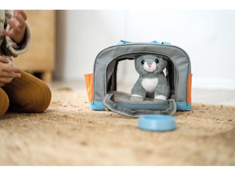 small foot Katze mit Tasche und Pflege-Set Plüschkatze mit Transporttasche und Pflegezubehör