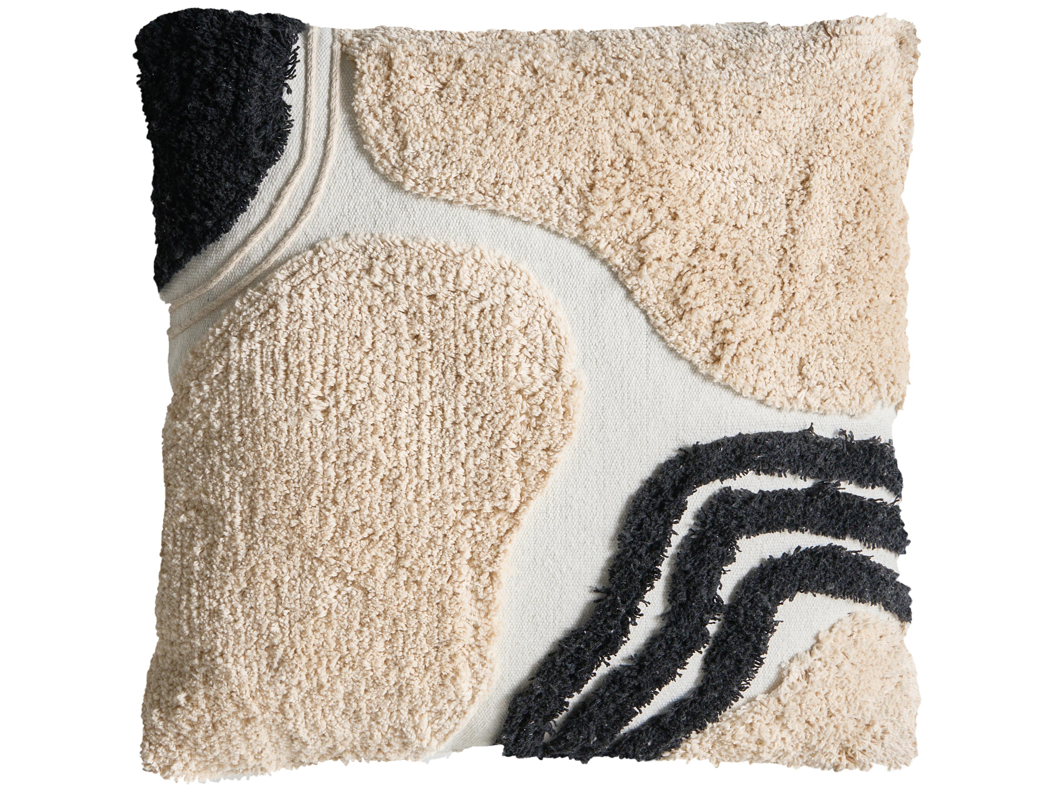Set van 3 sierkussens ALSTONIA Katoen 30 x 50 cm 45 x 45 cm Zwart abstract patroon