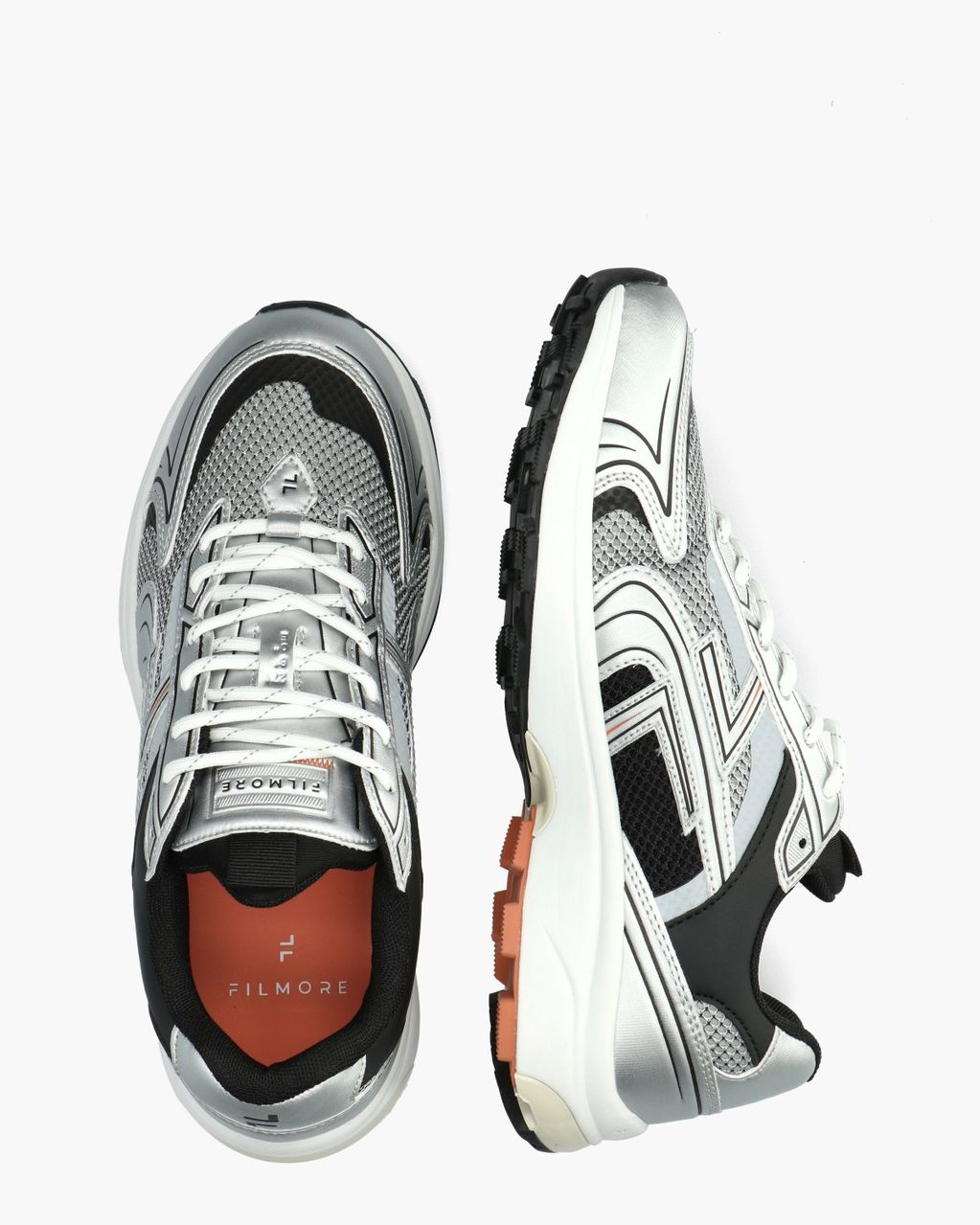 Filmore Yali Zilver/Zwart Herensneakers