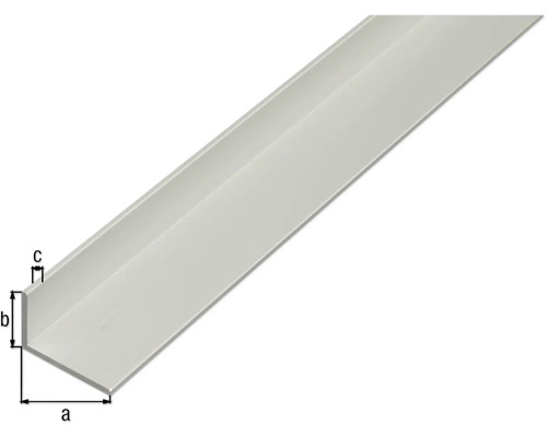 Aluminium hoekprofiel, zilver geanodiseerd, 25x15x1,5 mm, 2,6 m