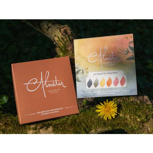ALMATER Aquarellset mit 6 handgemachte Aquarellfarben