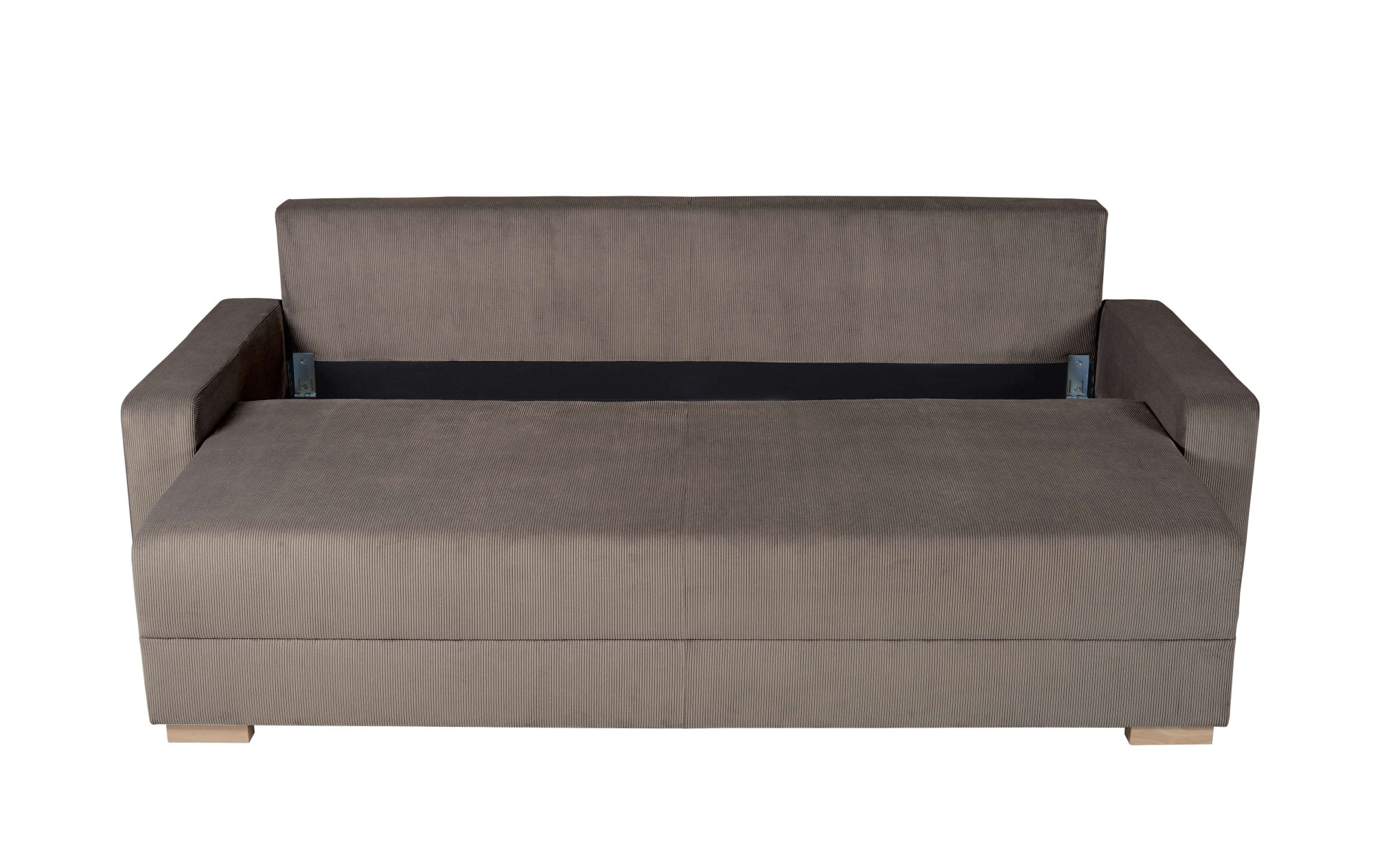 Home affaire 3-Sitzer »SHERIDIAN Schlafsofa mit Bettkasten, in Feincord & Velvet« mit Wellenunterfederung, moderne Bezüge, B/H/T 225/94/80