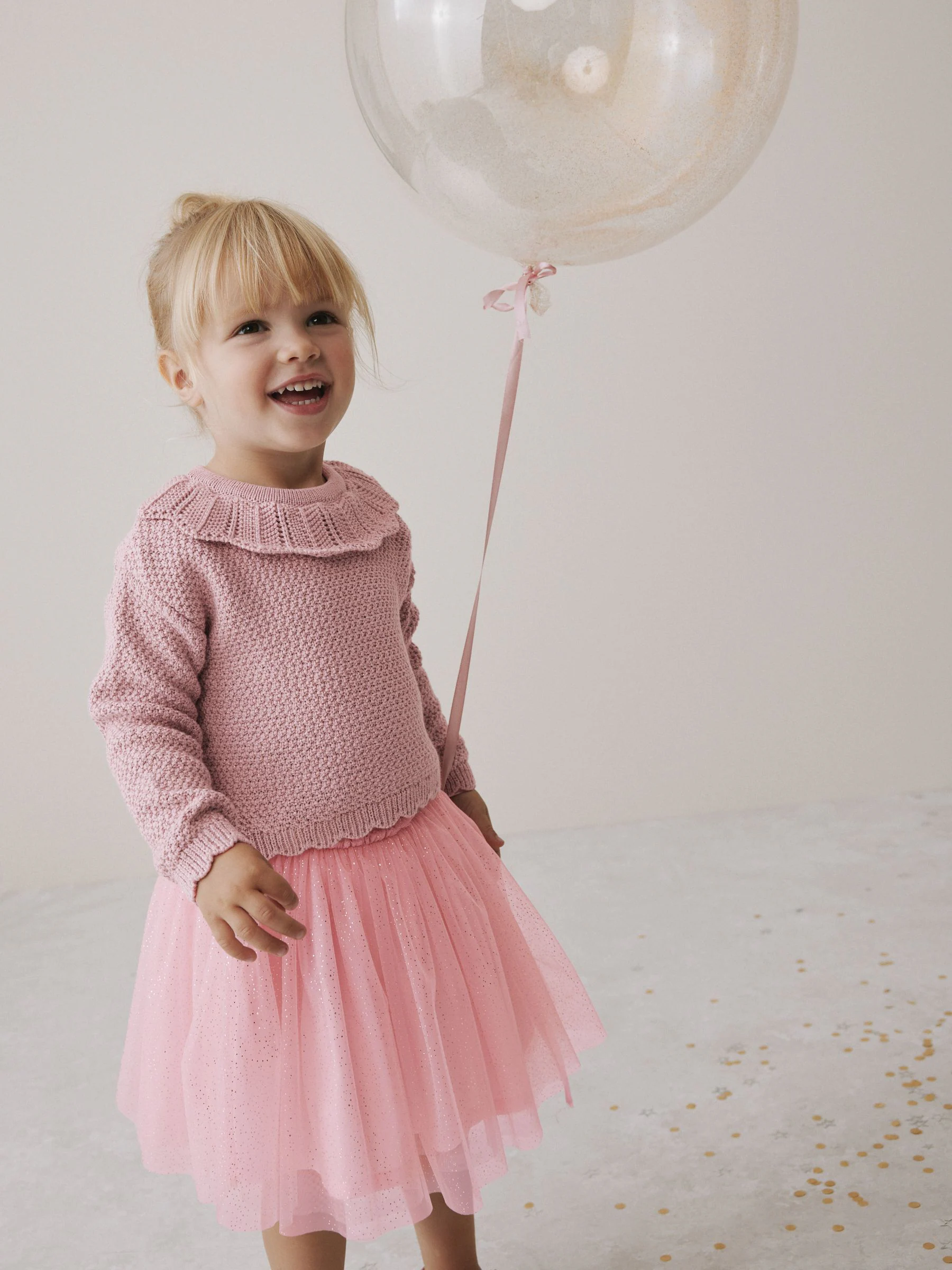Roze - Collar Jumper and Mesh Skirt Set (3mths-10yrs)