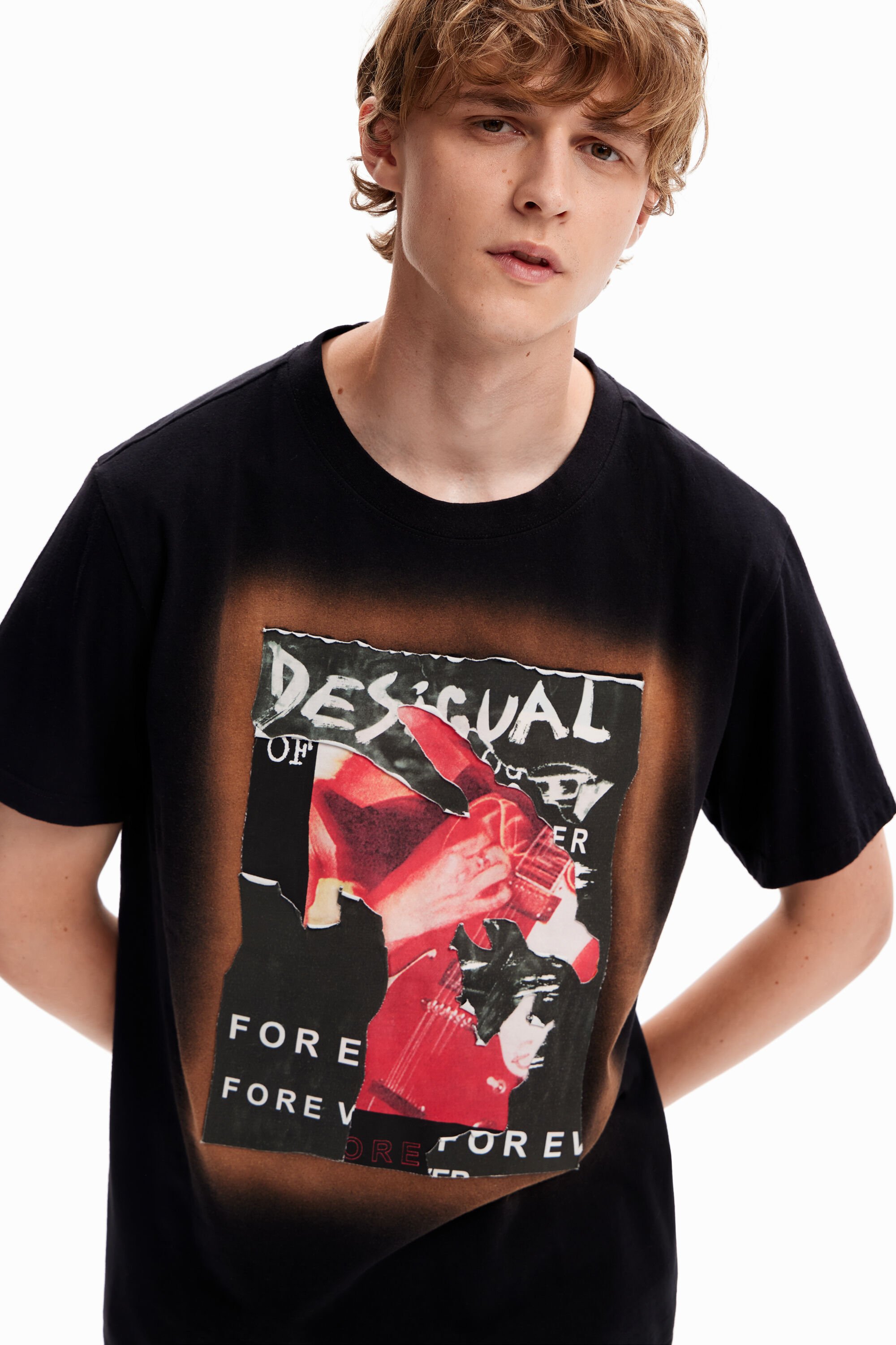 T-shirt patchwork collage