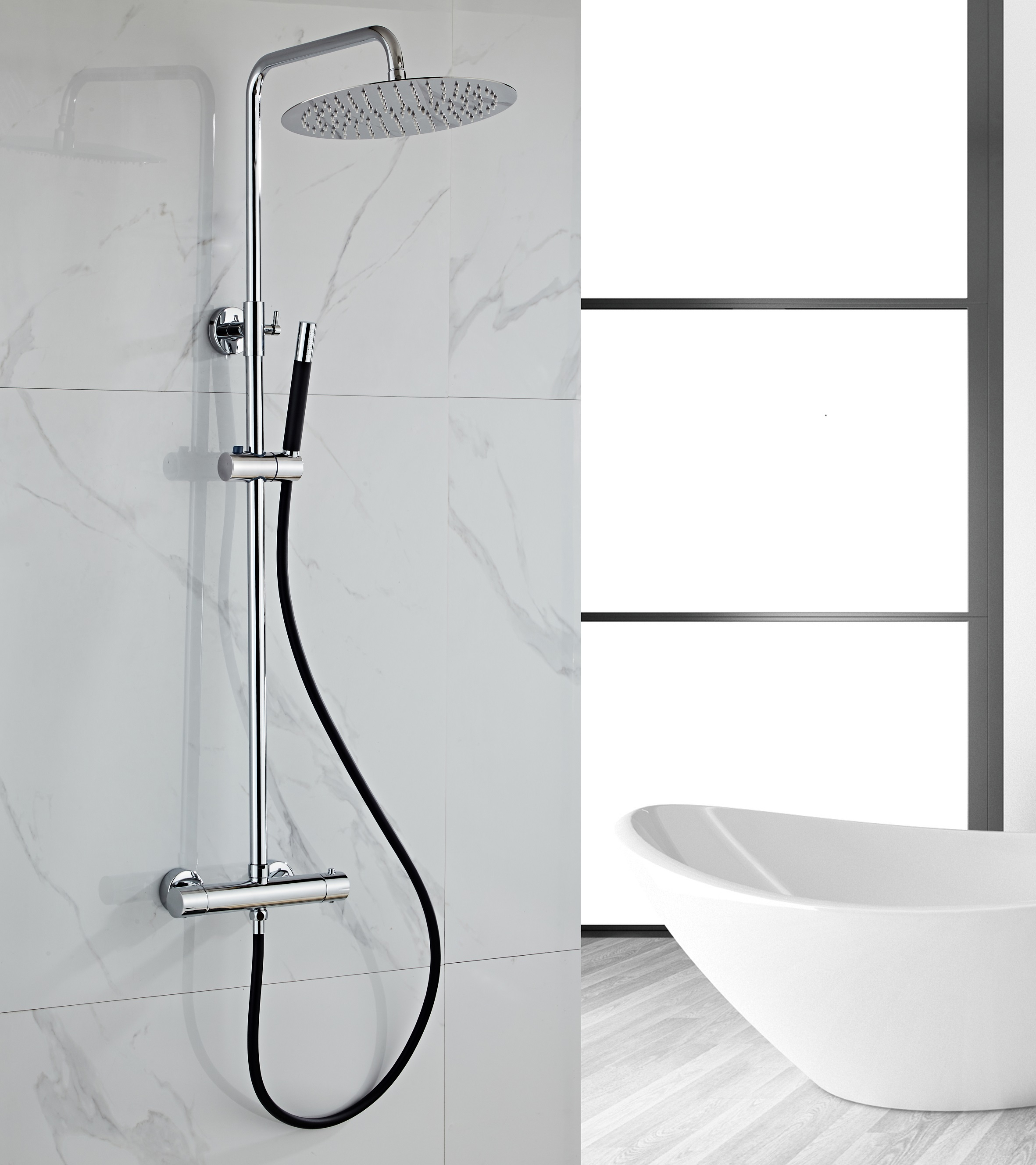 Saniclear Talpa Pro opbouw regendouche chroom 30cm hoofddouche