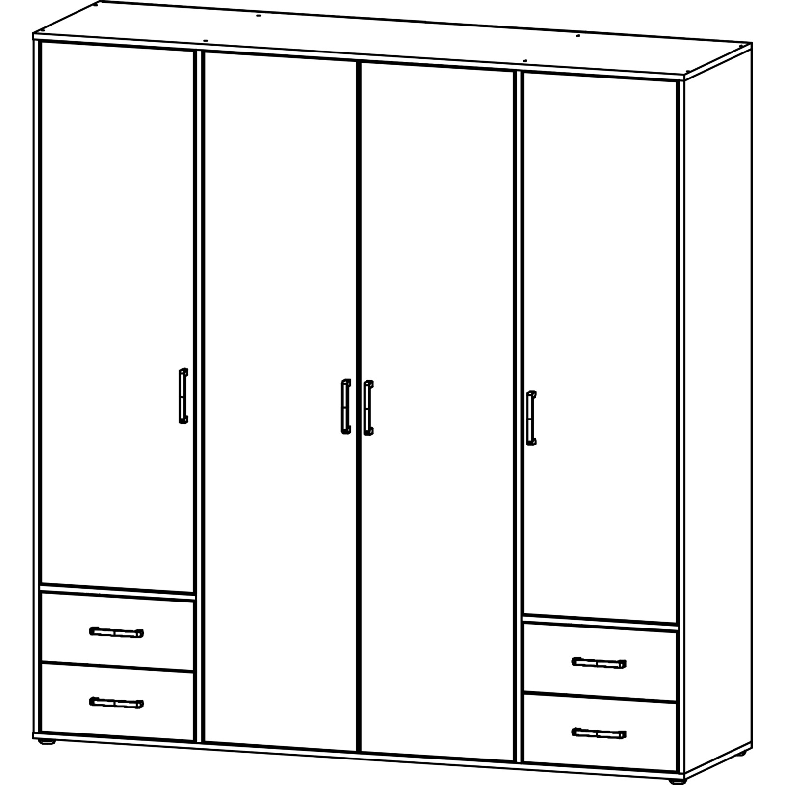 Schrank Voyager Dekor 187 x 194 x 53 cm weiss / Artisan