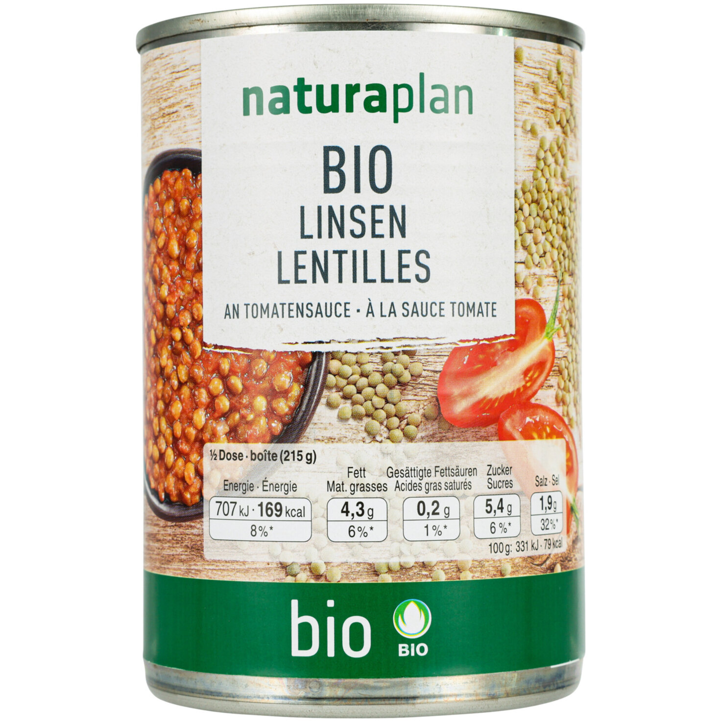 Naturaplan Bio Linsen an Tomatensauce