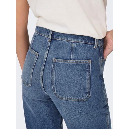 JDY Maya Højtaljede Jeans, Medium Blue Denim, M/L32