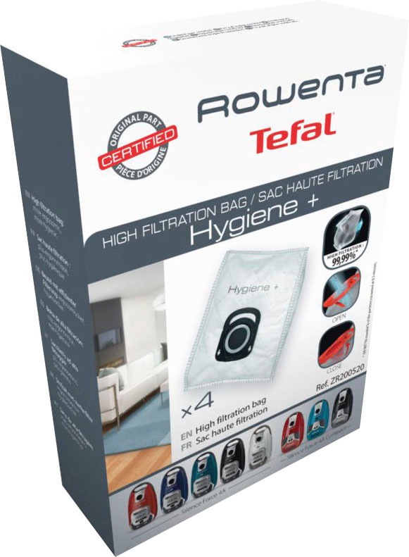 Rowenta Staubsaugerbeutel »ZR200520 Hygiene +« 4er-Pack, Compact Power, XTrem Power, Silence Force (RO63/4,RO68,RO39)