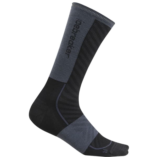 Chaussette running ICEBREAKER M MER RUN+ ULTRALIGHT CREW BLACK/GRAPHITE