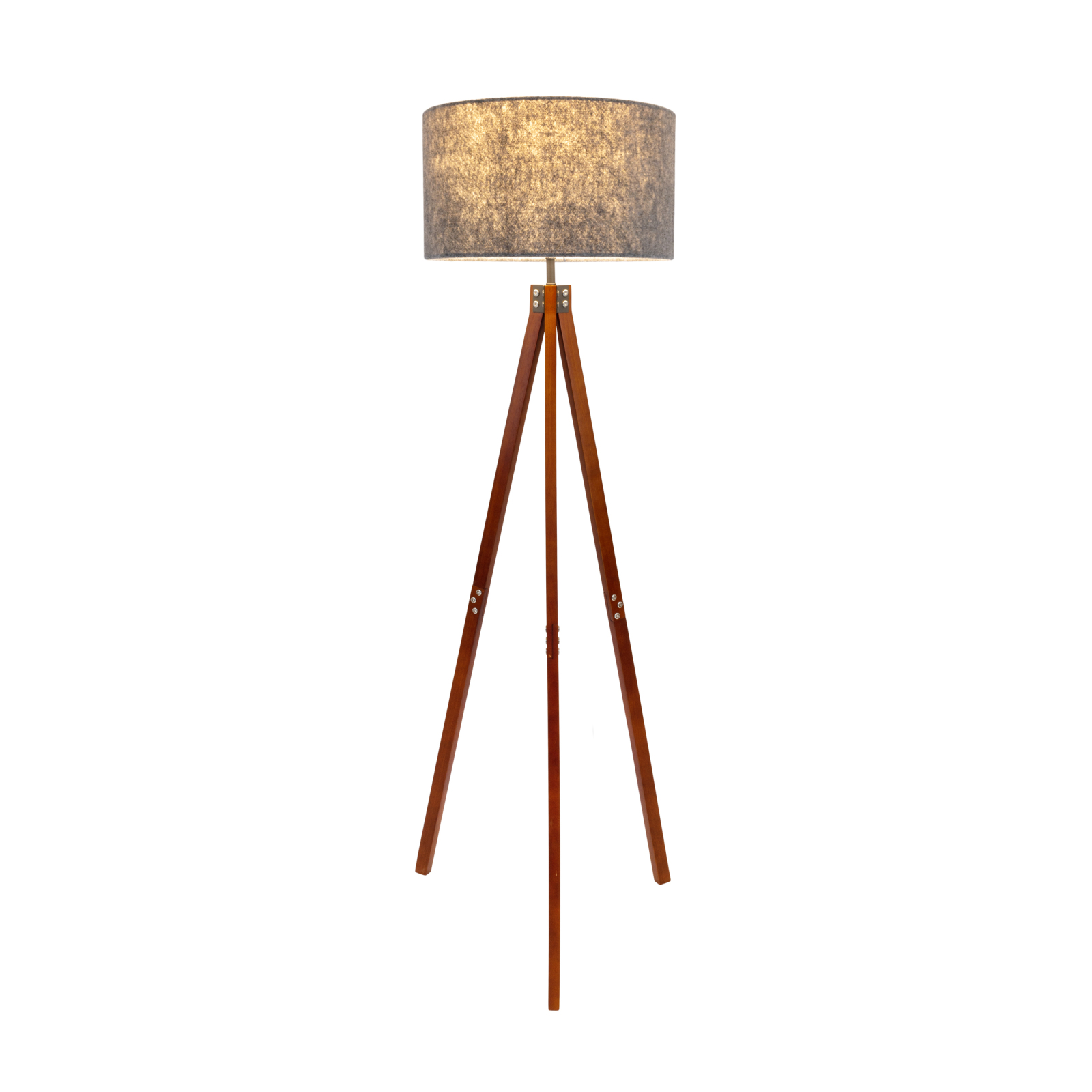 Stehleuchte FILCO - braun-grau - Holz - 147 cm