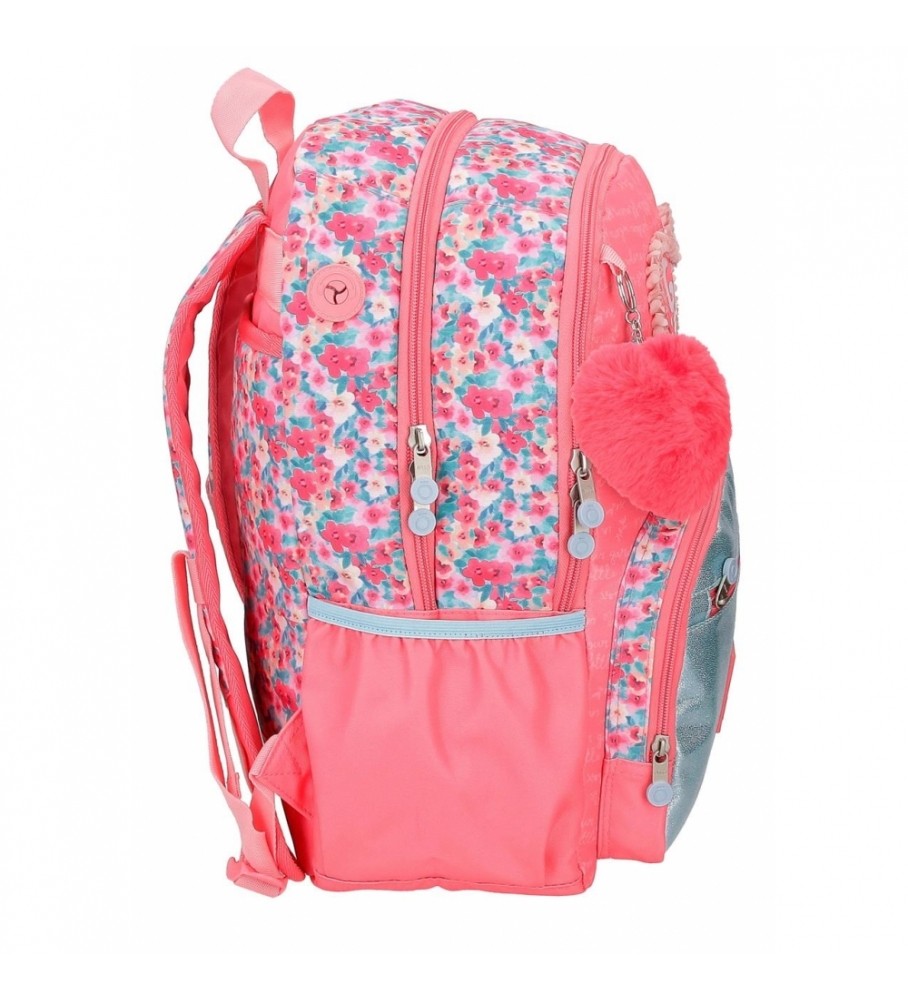 Enso Mochila EnsoTogether Growing doble compartimento adaptable rosa
