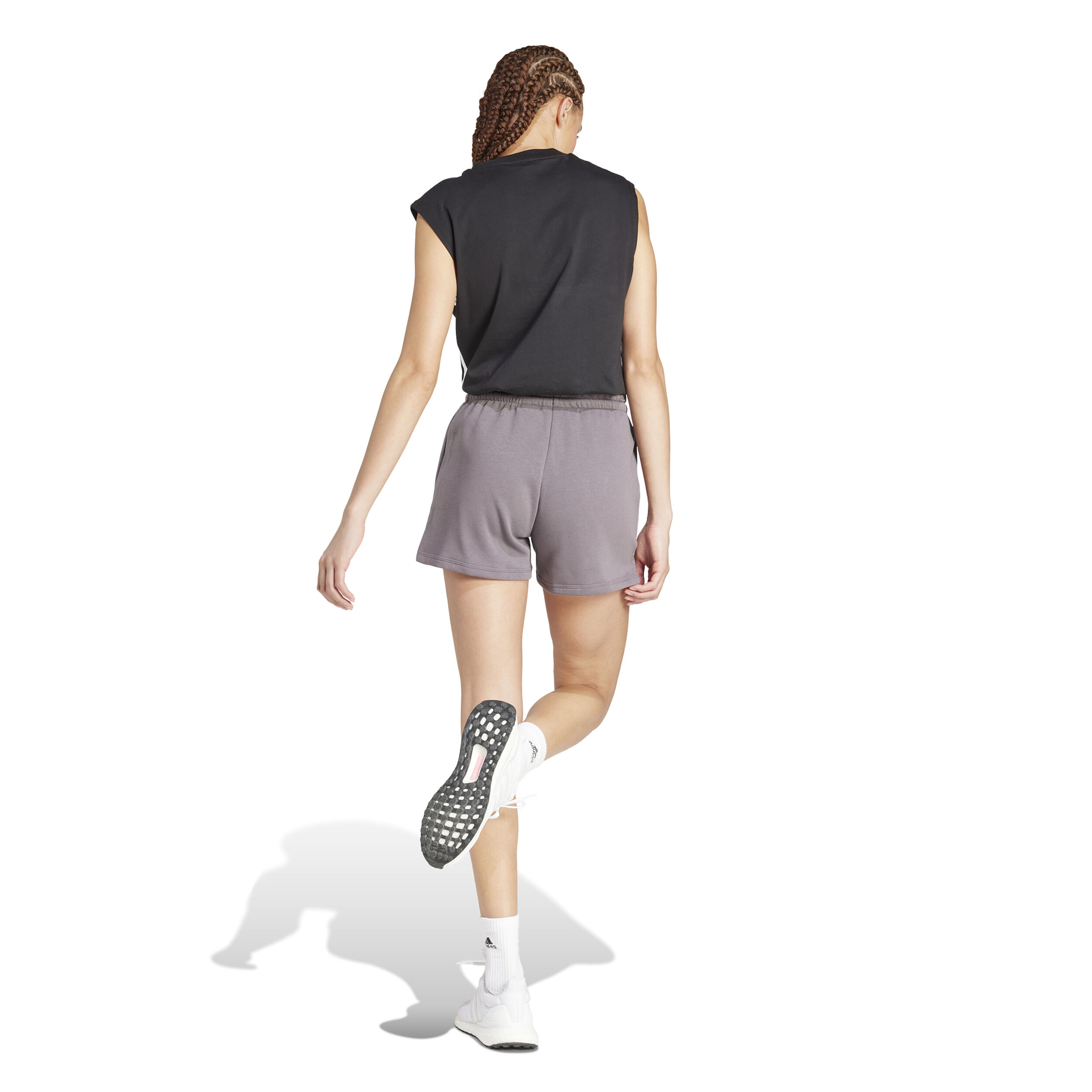 adidas Small Logo Feelcozys Shorts Femmes - Gris