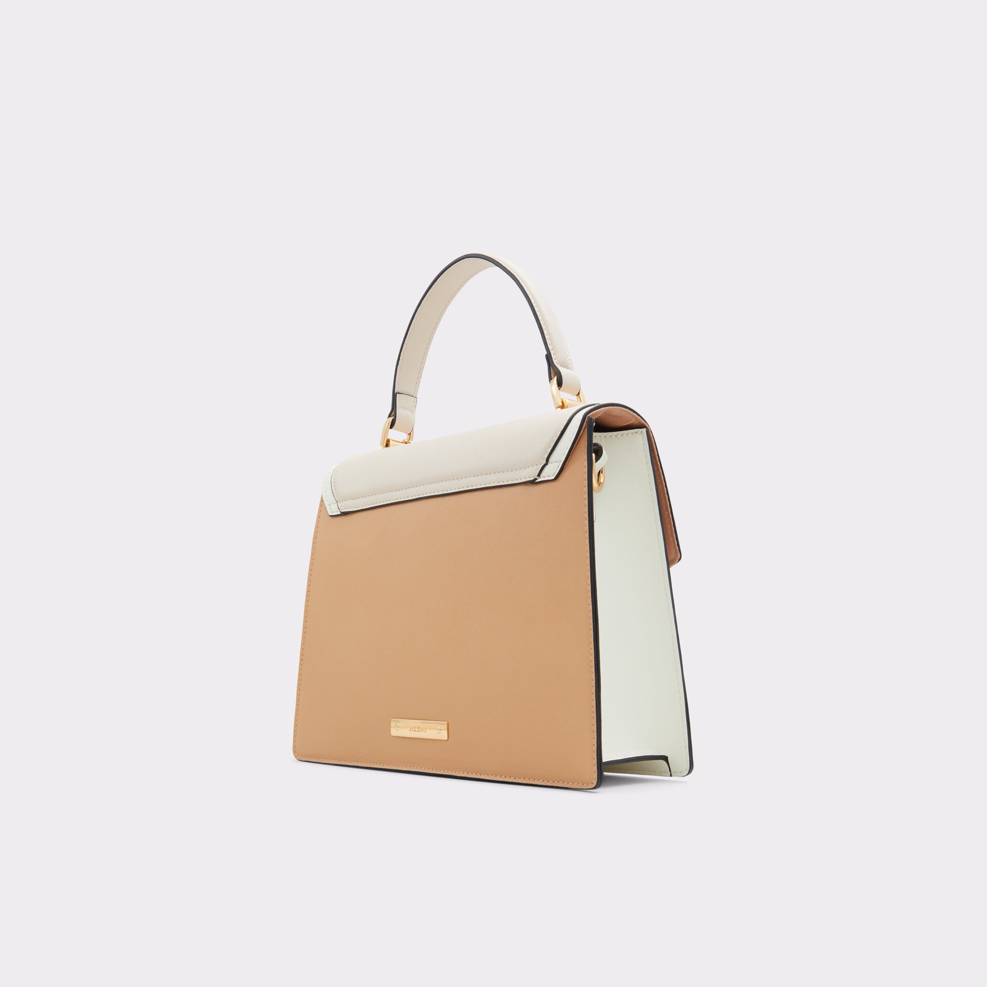 Topworth Beige Women Top Handle Bags