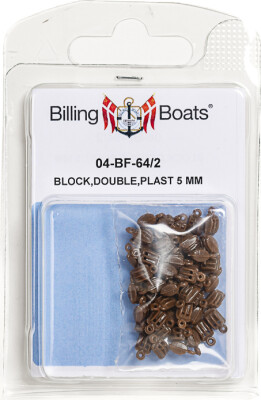 Billing Boats Fittings - Blokke - Dobbelt - 5 MM - 50 Stk