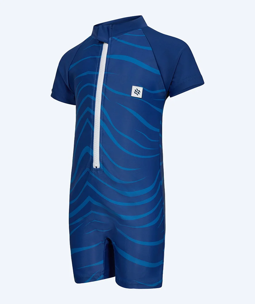 Watery UV-dragt til børn - Fjord Kortærmet Rashguard - Mørkeblå