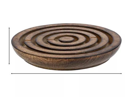 Jeu de casse-tête rond en bois marron d15x5h