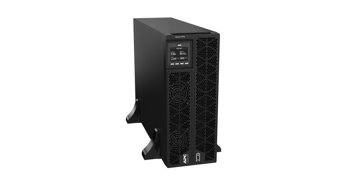 APCSmart-UPS On-Line SRTG6KXLI Noodstroomvoeding ups  (Zwart, 2x C13, 1x C19, Rack/tower, extendable runtime, 6000VA)