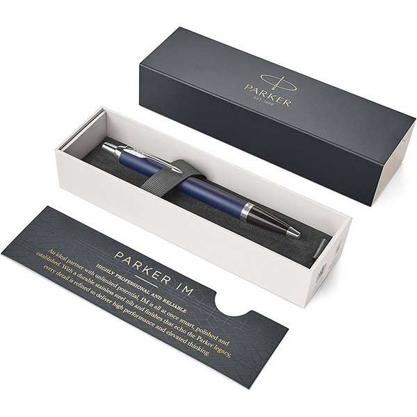 Stylo à bille rétractable IM Bleu Mat C.T.