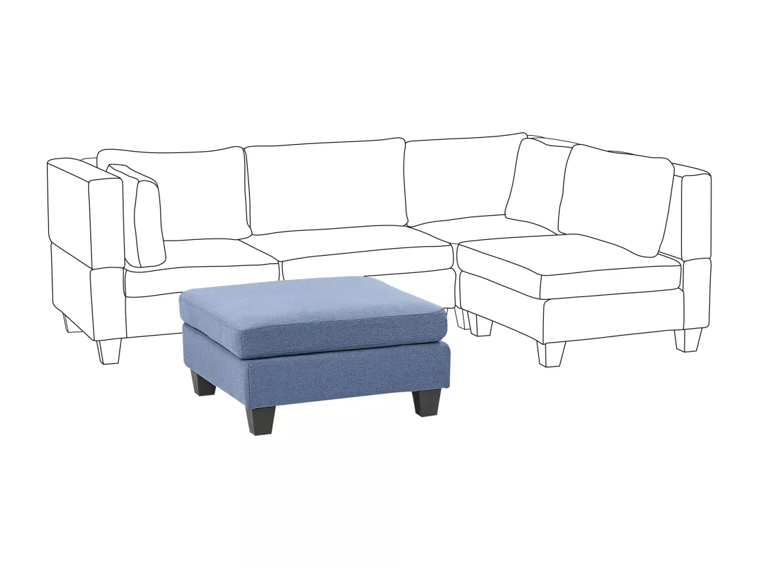 Ottoman UNSTAD Tissu Bleu