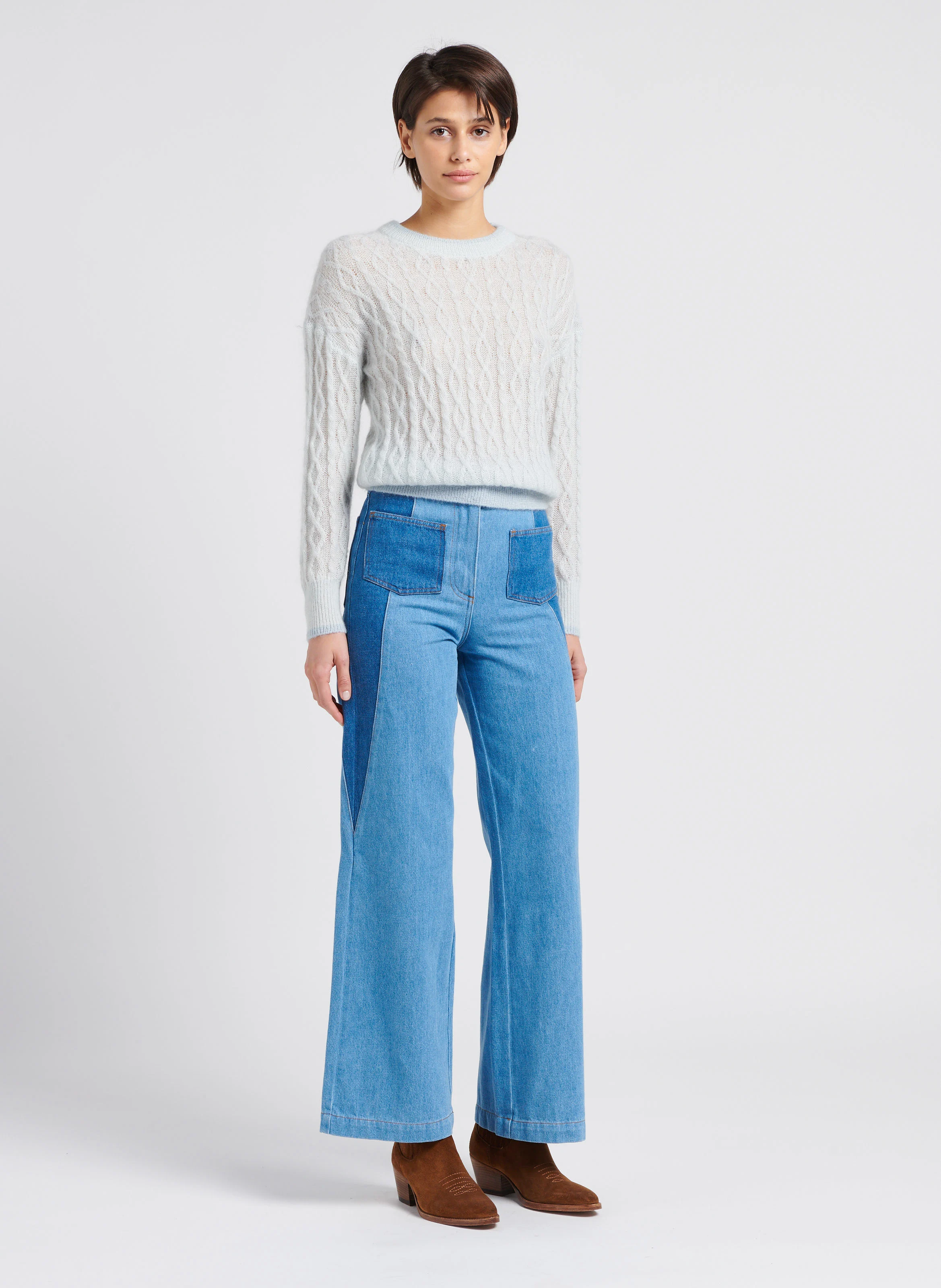 NANA - Jean large taille haute | Bleu