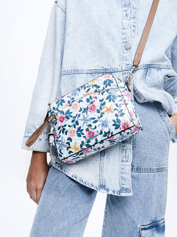 Bolsa Badolera Estampado Floral - Rosa
