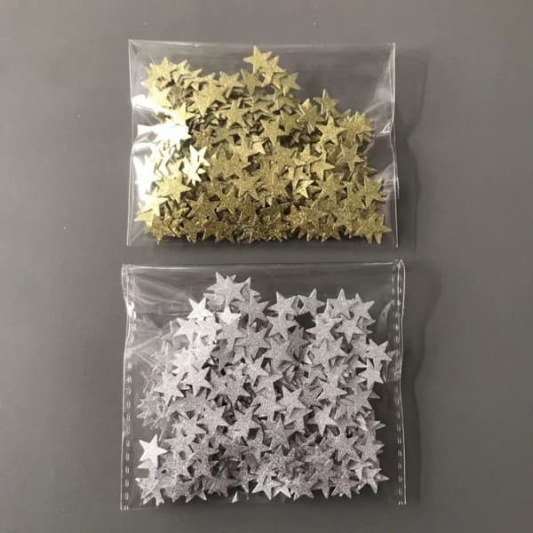 INF Konfetti, 30 stk. Bokstaver og 100 stk. Stjerner