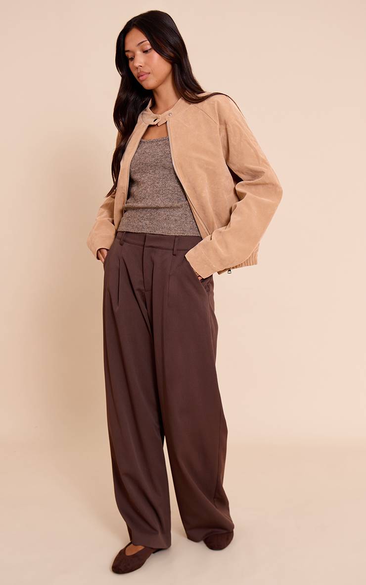 Sable Veste Col Montant En Synthétique