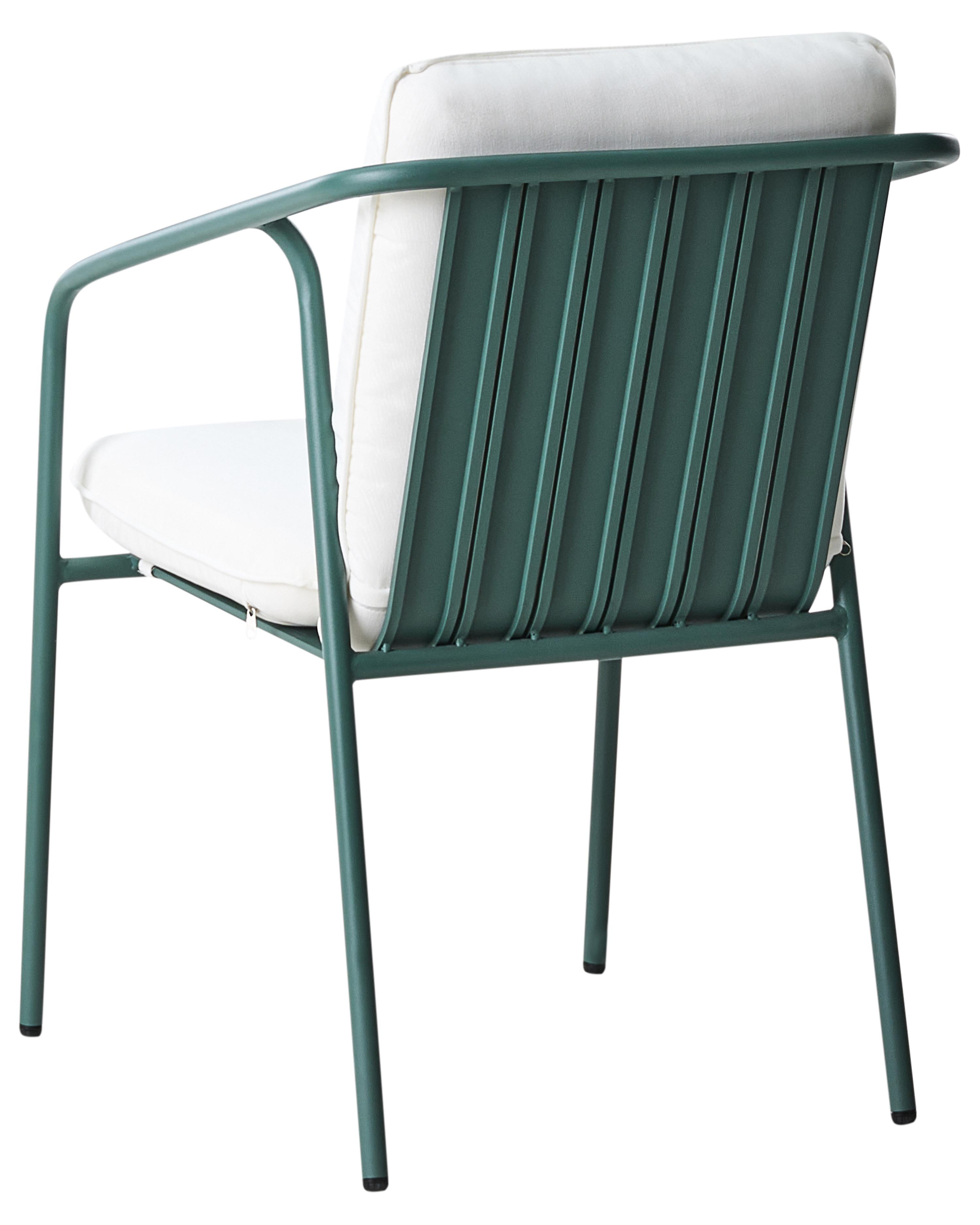 Set van 4 stoelen met zitkussen ASCIANO Metaal Groen