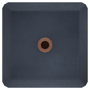 Betonpoer met plaat antraciet 15 x 15 x 58 cm