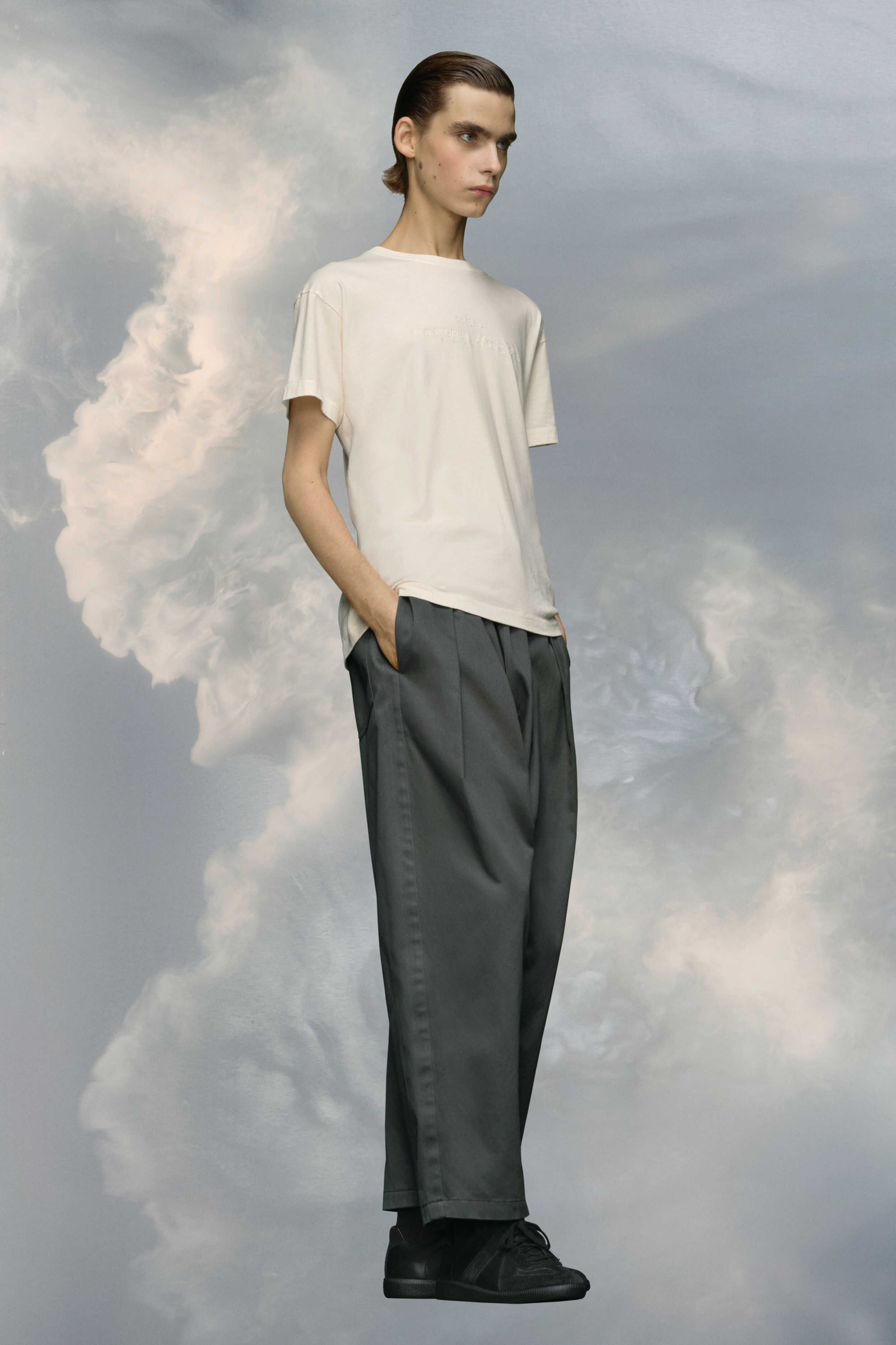 T-shirt à logo inversé Blanc
